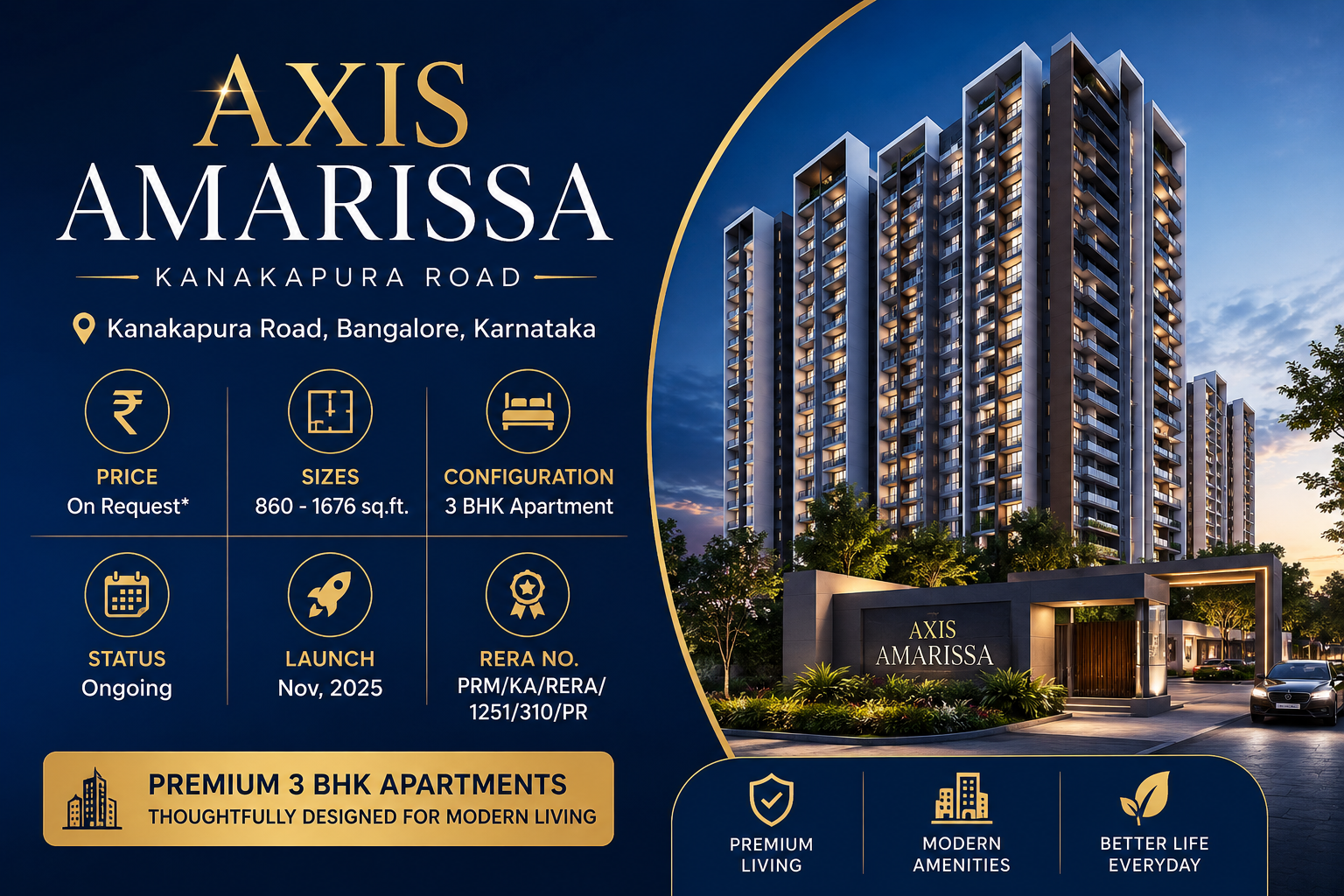 Axis Amarissa Kanakapura Road - Premium 3 BHK Apartments Bangalore