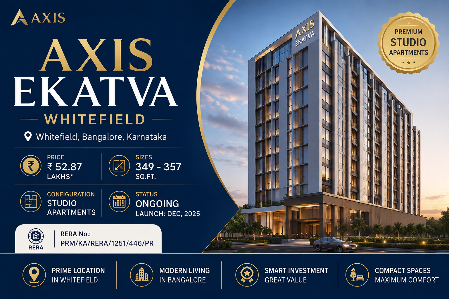 Axis Ekatva Whitefield - Premium Studio Apartments Bangalore